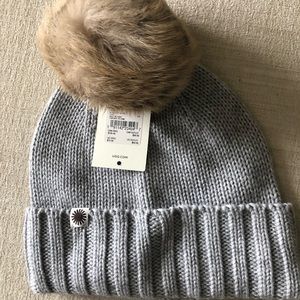 Grey Ugg Pompom Hat